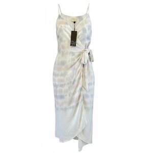 Tina Jo Hand-Dyed Tie Dye Wrap Dress - Size Small